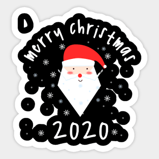 merry christmas 2020 santa clause Sticker